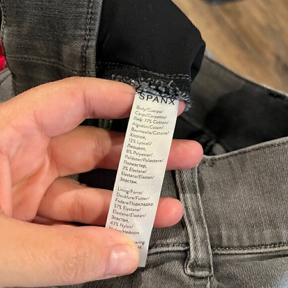 Spanx grey raw hem pull on jegging jeans - Picture 7 of 7